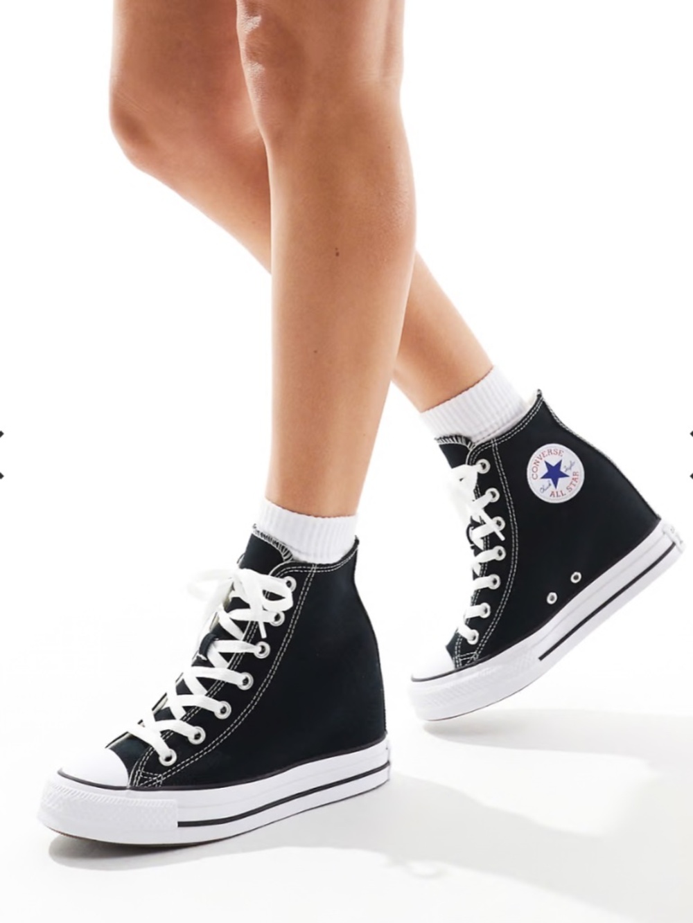 Converse Chuck Taylor All Star Wedge sneakers in black - Sz 5 US